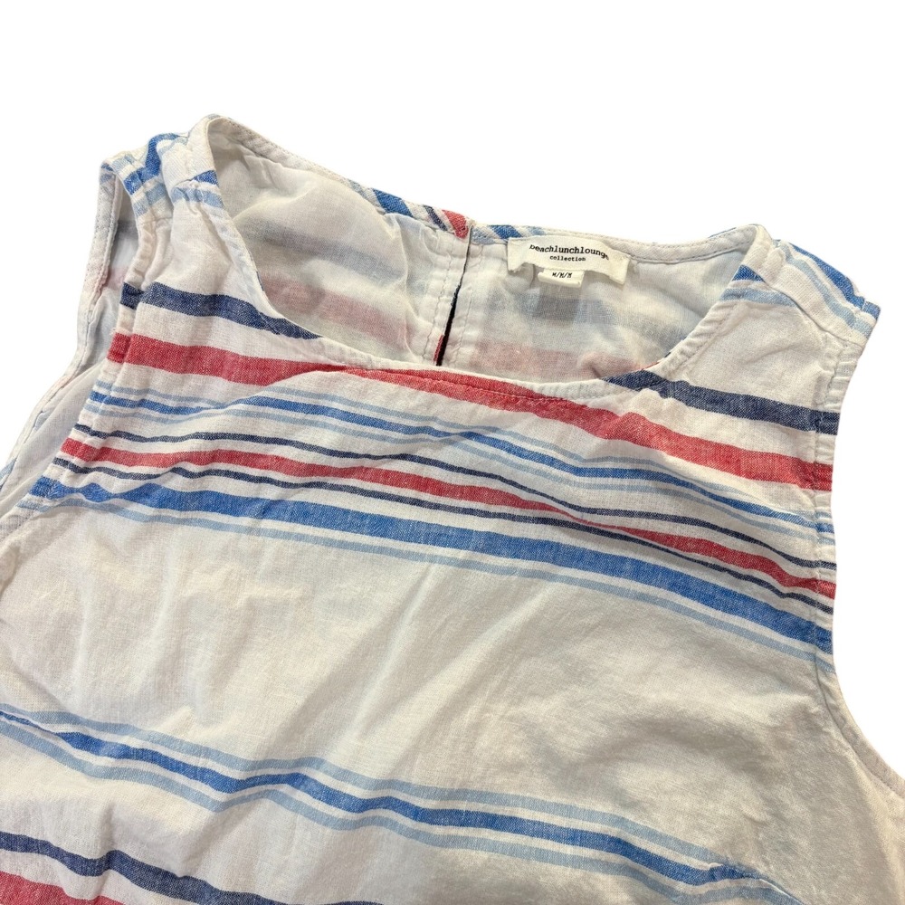 BEACHLUNCHLOUNGE Womens Medium Sleeveless Striped Casual Summer‎ Dress